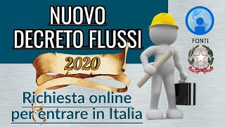 Nuovo Decreto flussi 2020 TUTTI I DETTAGLI [upl. by Petra862]