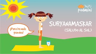 ☀️SALUDO AL SOL CLÁSICO  Minipadmini Yoga infantil [upl. by Siahc]