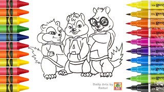 Draw Alvin the Chipmunks Easy  drawing for kids [upl. by Rebba]