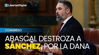 El duro discurso de Abascal a Sánchez quotNo dirige un Gobierno dirige una macrored de corrupciónquot [upl. by Anelehs]