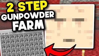 Easiest GUNPOWDER Farm Minecraft Bedrock 121  Java [upl. by Telfer]