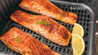 Quick and Easy Air Fryer SALMON Recipe [upl. by Trixie]