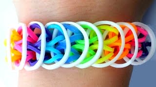 Como fazer pulseira de elástico Loose Loops LoomBands sem tear [upl. by Wahlstrom]