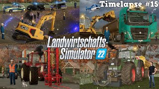 Ein unglaublicher FUND 😱💥 CHAOS auf der BAUSTELLE 😥🚓💨  LS22  Timelapse 15 [upl. by Straub]