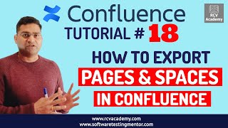 Confluence Tutorial 18  How to Export Pages and Spaces in Confluence [upl. by Norra]