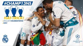 REAL MADRID PARTY amp CELEBRATION at the Santiago Bernabéu  Champions League Winners 2018 [upl. by Neysa]