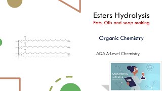 Hydrolysis of Esters fats oils and soap AQA Alevel chemistry [upl. by Jackson]