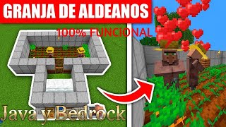 Granja de Aldeanos  Version 120 y 121  Java y Bedrock [upl. by Eceinwahs]