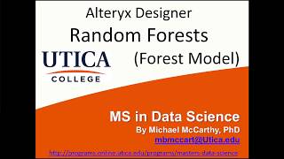 Alteryx Designer Random Forest Forest Model How To [upl. by Gilbertine]