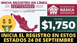 Inicia el Registro para la Beca de Educación Básica 24 al 30 septiembre 2023 Últimos días [upl. by Renrag]