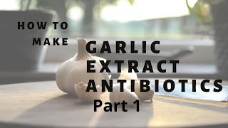 How to make garlic extract antibiotic Part 1 [upl. by Kelam]