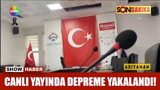 Ulaştırma ve Altyapı Bakanı Adil Karaismailoğlu canlı yayında depreme yakalandı [upl. by Nashoma498]