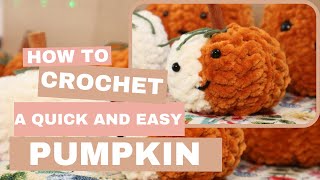 Easy to crochet pumpkin for beginners quickandeasy beginners [upl. by Stanwood]