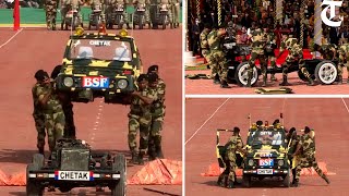 Watch BSF team dismantle amp reassemble an LMV within 2 minutes during operation Chetak Drill [upl. by Ecirtak]