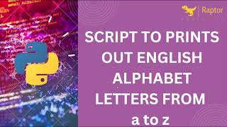 Print alphabet letters a to z [upl. by Libbi]