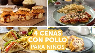 4 cenas con pollo para niños  Recetas kiwilimón [upl. by Iman]