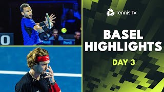 Rublev Faces Tabilo Ruud Wawrinka amp AugerAliassime In Action  Basel 2024 Highlights Day 3 [upl. by Ialda]