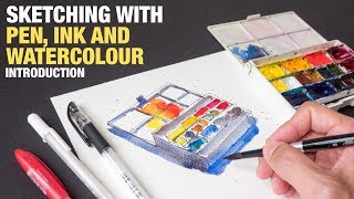 Quick Guide to Sketching with Pen Ink and Watercolour [upl. by Nytsirt]