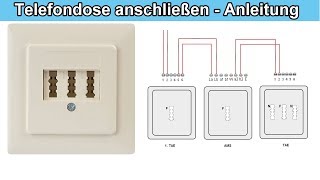 Telefondose  TAE Dose  anklemmen TAE Telefondosen anschließen – Telefon Schaltung Anleitung [upl. by Egidio]