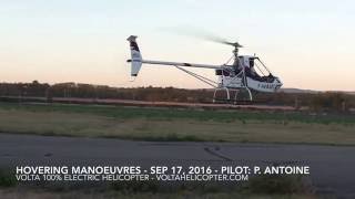 Volta 100 Electric Helicopter  Hovering manoeuvres  Sep 17 2016 [upl. by Yengac]