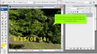 How to remove the timestamp from a photo in PhotoShop [upl. by Alleahcim104]