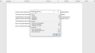 How to Check Readability Statistics in Microsoft Word Tutorial [upl. by Ecyor]