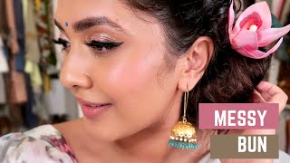 How to create a Messy Bun  Vithya Hair and Makeup [upl. by Granlund]