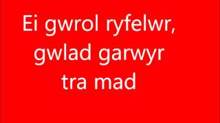 Welsh National Anthem  lyrics [upl. by Alanna212]