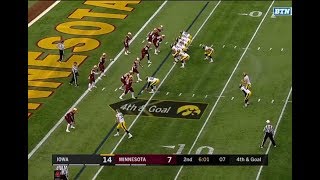 Iowa Hawkeyes Strange Direct Snap Trick Play [upl. by Niffirg]