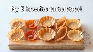 My 5 favorite savory tartelettes or tart shells  All recipes amp techniques [upl. by Selma572]