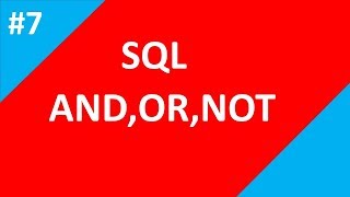 AND OR and NOT Operators in sql  Part 7  SQL tutorial for beginners  Tech Talk Tricks [upl. by Ellenaj771]