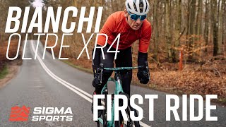 Matt Stephens Bianchi Oltre XR4 CV Disc Road Bike First Ride  Sigma Sports [upl. by Zsa]