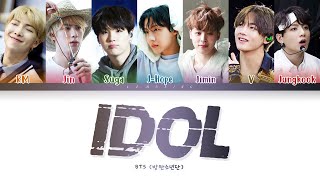 BTS IDOL Lyrics 방탄소년단 IDOL 가사 Color Coded LyricsHanRomEng [upl. by Ikkir997]