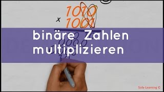 binäre Zahlen multiplizieren  duale Zahlen  Multiplikation  Dualsystem  boolesche Algebra [upl. by Ahsiki]