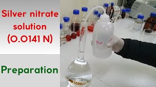 Preparation of Silver nitrate solution 00141 N [upl. by Aicrop]