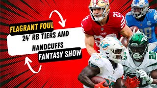 2024 Running back Tiers and Priority Handcuffs That Need to be Rostered [upl. by Izak]