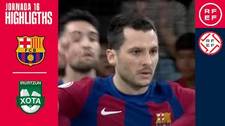 Resumen PrimeraDivisiónFS  Barça 54 CA Osasuna Magna  Jornada 16 [upl. by Thebazile256]