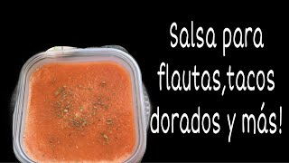 SALSA MEXICANA PARA FLAUTAS Y TACOS DORADOS [upl. by Celene775]