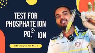 Test for phosphate ion PO42 Salt analysis for class 11 and 12 chemistry saltanalysis [upl. by Arihas]