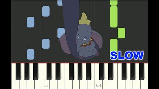 SLOW EASY piano tutorial quotBABY MINEquot from Dumbo Disney 1941 with free sheet music [upl. by Lleuqar]