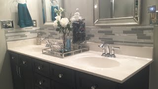 Master Bathroom Decorating Ideas amp Tour on a BudgetHome Decorating Series [upl. by Tedmann246]