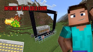 Infinite Gold and XP Farm  Minecraft 120  PocketJavaBedrockXbox [upl. by Yekcir]