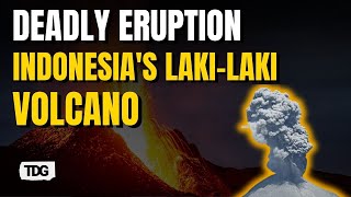 Mount Lewotobi LakiLaki erupts devastating Flores Island villages [upl. by Nessaj]