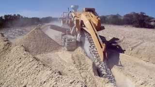 Vermeer 1255 Trencher in action at Stevens Ranch [upl. by Derwood871]