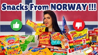 Trying Snacks From Norway  100 Honest Review [upl. by Atiuqrahs]