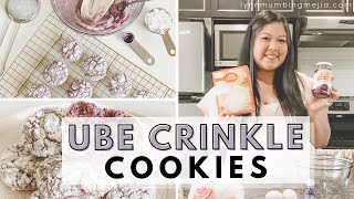 Super Easy Ube Crinkle Cookies  Lynn Mumbing Mejia [upl. by Ecnav]