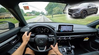 2025 Honda CRV Sport Touring Hybrid AWD  POV Walkaround and Test Drive ASMR [upl. by Skardol]