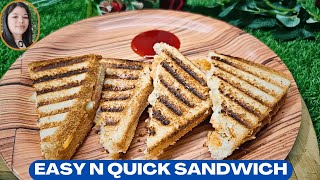 Make a sandwich in a SANDWICH MAKER  Quick and Easy  Instant sandwich recipe 😋 [upl. by Assela]