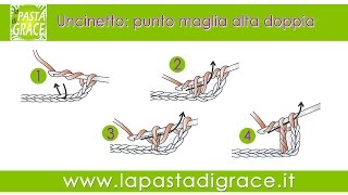 Tutorial uncinetto Punto Alto Doppio o maglia alta doppia [upl. by Gustafson291]