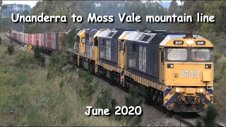 Illawarra Mountain Railway Line Unanderra to Moss Vale trains in June 2020 [upl. by Anamuj]